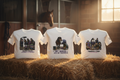HorseHack Tees on Hay Bales