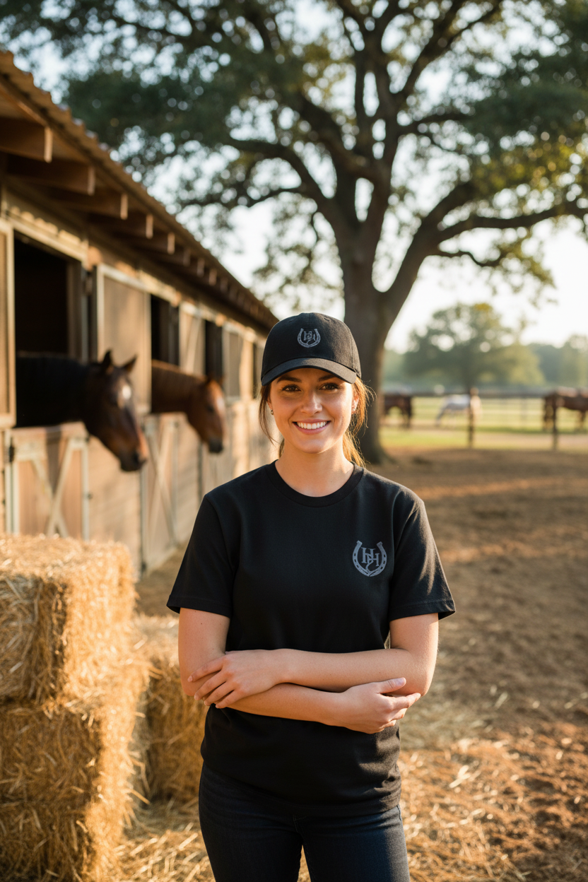 HorseHack Black Yard Outfit Starter Kit (Tee & Cap)