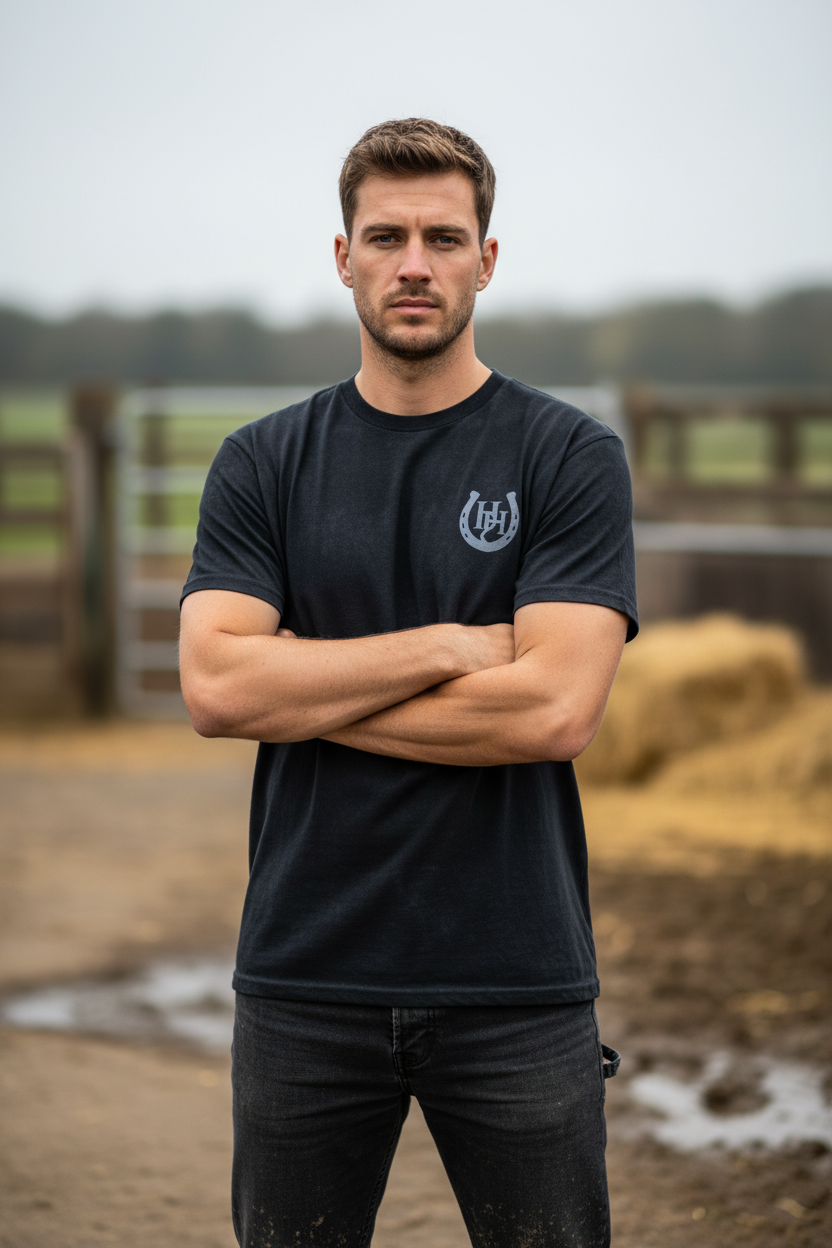 HorseHack Originals — The Heavyweight Signature Tee | Men's Premium Equestrian Essential